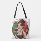 Italian Themed Tote Draagtas (Achterkant)