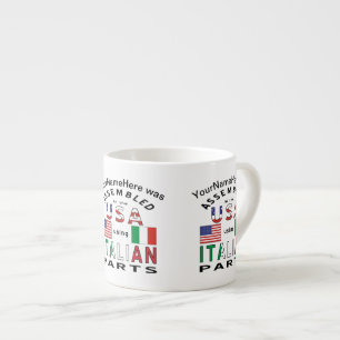 Italian USA Parts Personalized Espresso Kop