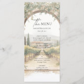Italian Vineyard Wedding  Menu (Voorkant)