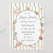 Italian Watercolor Rustic Bridal Shower Invitation (Devant / Derrière)