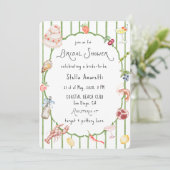 Italian Watercolor Rustic Bridal Shower Invitation (Debout devant)