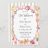 Italian Watercolor Rustic Wedding Invitation (Devant / Derrière)