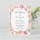 Italian Watercolor Rustic Wedding Invitation (Debout devant)