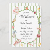Italian Watercolor Rustic Wedding Invitation (Devant / Derrière)
