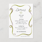 Italian Watercolor Rustic Wedding Reception Informatiekaartje (Voorkant)
