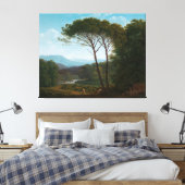 Italianaat Landschap met Pines, Hendrik Voogd, 17 Canvas Afdruk (Insitu (Slaapkamer))