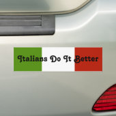 Italianen doen het beter Bumpersticker (Op auto)