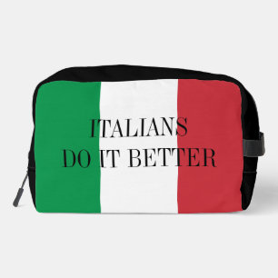 Italianen doen het beter grappige vlag van Italië Toilettasje