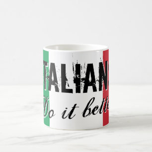 Italianen doen het beter koffie mok met grappige q
