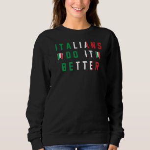 italianen doen het beter retro blok tekst italiaan trui