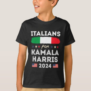 Italianen voor Kamala Harris 2024 Italia Flag Patr T-shirt