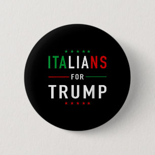 Italianen voor Trump T-shirt Pro Trump Italiano Ronde Button 5,7 Cm
