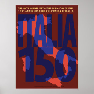 Italië 150e Jubileum van het Poster van de Unifica