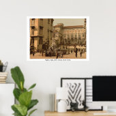 Italië, 19e eeuw Napels straatscène Poster (Thuiskantoor)