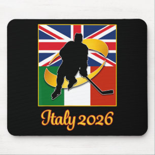 Italië 2026 IJshockey Verenigd Koninkrijk Italië V Muismat