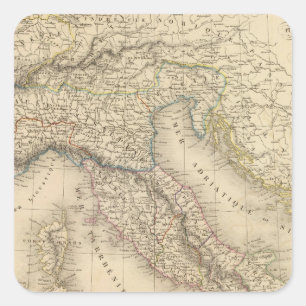 Italië 3 vierkante sticker