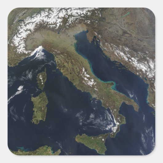 Italië 3 vierkante sticker (Voorkant)