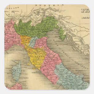 Italië 8 vierkante sticker