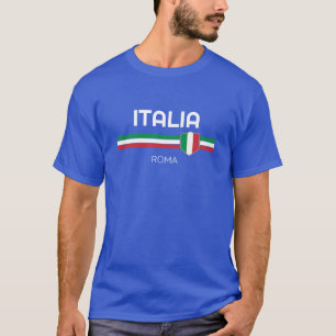 Italië Aangepaste stad Patriottische Football Vlag T-shirt