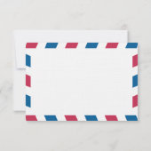 Italië Air Mail Wedding RSVP Kaartje (Achterkant)