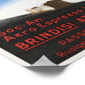 Italië Airline Vintage Poster 1924 (Hoek)