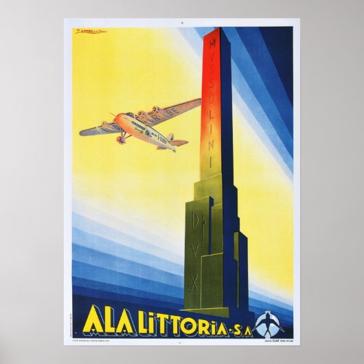 ITALIË ALA LITTORIA Airlines -  Posters voor vlieg (Voorkant)
