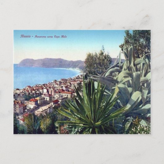 Italië, Alassio, Cactus op de helling Briefkaart (Voorkant)