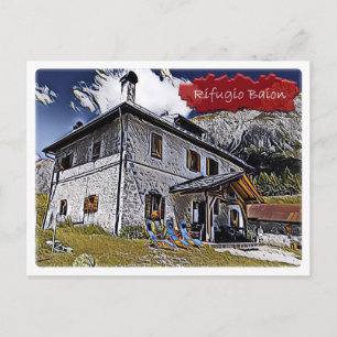 Italië - alpenhut Baion - Elio Boni - Dolomiti - Briefkaart