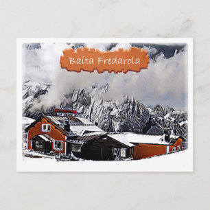 Italië - Alpenhut Baita Fredarola - Dolomiti Briefkaart