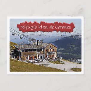 Italië - Alpenhutplan Corones - Dolomiti - Briefkaart