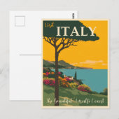 Italië Amalfi Coast Travel Briefkaart (Voorkant / Achterkant)