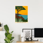 Italië Amalfi Coast Vintage Poster (Thuiskantoor)