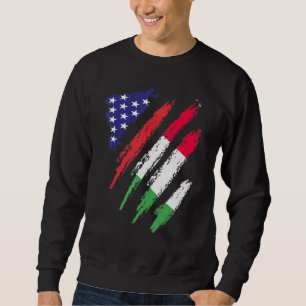 Italië Amerikaans Geteelde Vlag USA Patriot Erfgoe Trui