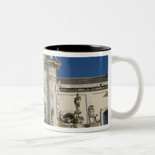 Italië, Apulië, Lecce, Piazza del Duomo, Palazzo Tweekleurige Koffiemok