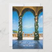 Italie Arches Élégante Invitation de douche nuptia (Dos)