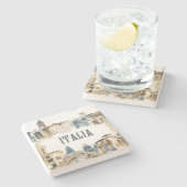 Italië Architectuur Stenen Onderzetter (Zijkant)