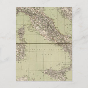 Italië Atlas Map Briefkaart