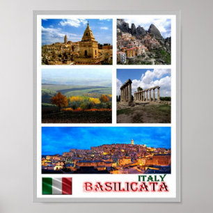 Italië - Basilicata - Mozaïek - Poster