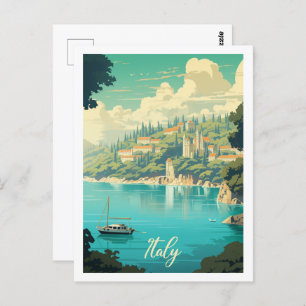 Italië  bekende reisplaats briefkaart