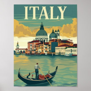 Italië bekende reisplaats poster