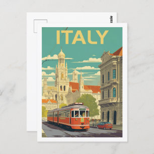 Italië Beroemde Vintage Reisplaats Briefkaart