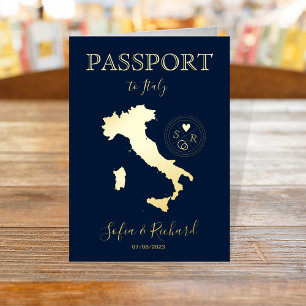 Italië Bestemming Trouw Gouden Kaart Paspoort Mode