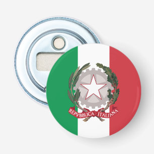 Italië Bottle Opener, Italiaanse vlag, Emblem/Part Button Flesopener