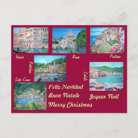 Italië - Briefkaart met kerst (Voorkant)