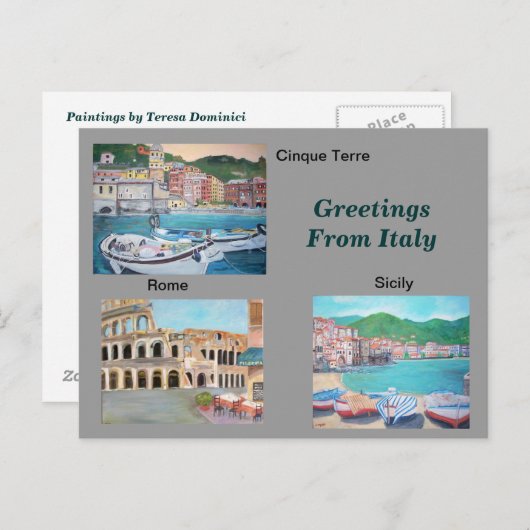 Italië Briefkaart van groeten (Voorkant / Achterkant)