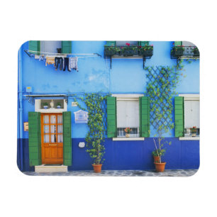 Italië, Burano. Een kleurrijk huis in Burano nabij Magneet
