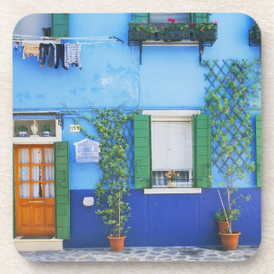 Italië, Burano. Een kleurrijk huis in Burano nabij Onderzetter