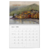 Italie Calendrier des photos et aquarelles (Mar 2026)