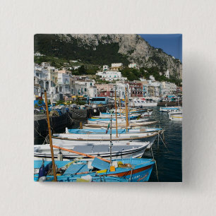 ITALIË, Campania, (Baai van Napels), CAPRI: Marina Vierkante Button 5,1 Cm