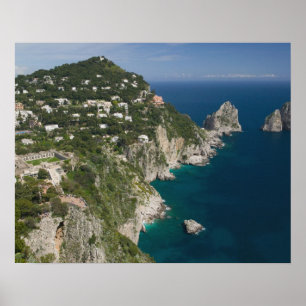 ITALIË, Campania, (Baai van Napels), CAPRI: Poster